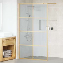 Zid de dus walk-in Auriu 115 x 195 cm sticla securizata GartenMobel Dekor