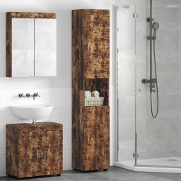 Set dulap baie TULUM Stejar fumuriu 37 x 31,5 x 203 cm GartenMobel Dekor