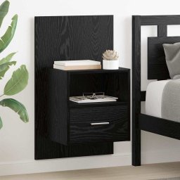 Dulap de pat cu sertar 2 pcs Stejar negru 48.5 x 32.5 x 80 cm GartenMobel Dekor