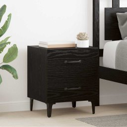 Dulap de pat Stejar negru 40 x 35 x 47.5 cm Lemn compozit GartenMobel Dekor