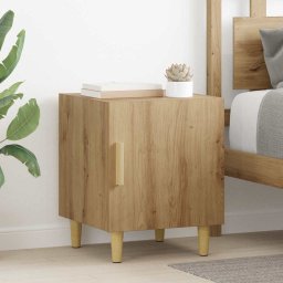 Dulap de noapte Stejar Artizanal 40 x 40 x 50 cm Lemn compozit GartenMobel Dekor