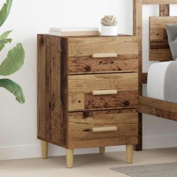Dulap de noapte Lemn vechi 40 x 40 x 66 cm Lemn compozit GartenMobel Dekor