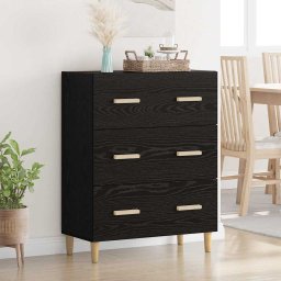 Bufet Stejar negru 34 x 69.5 x 90 cm Lemn compozit GartenMobel Dekor