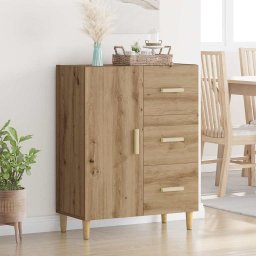 Bufet stejar artizanal 34 x 69.5 x 90 cm Lemn compozit GartenMobel Dekor