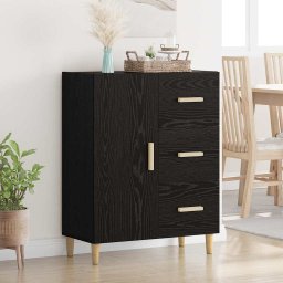 Bufet cu sertar Stejar negru 34 x 69.5 x 90 cm Lemn compozit GartenMobel Dekor