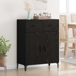 Bufet cu sertar Stejar negru 34 x 69.5 x 90 cm Lemn compozit GartenMobel Dekor