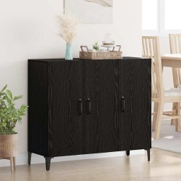 Bufet Stejar negru 34 x 90 x 80 cm Lemn compozit GartenMobel Dekor