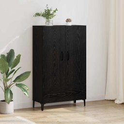 Bufet Stejar Negru 70 x 31 x 115 cm Lemn Ingineresc si Fier GartenMobel Dekor