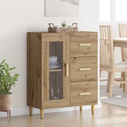 Bufet Stejar Artizanal 69,5 x 34 x 90 cm Lemn compozit GartenMobel Dekor