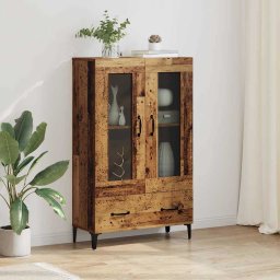 Bufet Lemn Vechi 70 x 31 x 115 cm Lemn Ingineresc si Fier GartenMobel Dekor