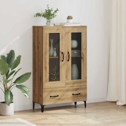 Bufet Stejar Artizanal 70 x 31 x 115 cm Lemn Ingineresc si Fier GartenMobel Dekor