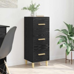 Bufet cu sertar Stejar negru 34.5 x 34 x 90 cm Lemn compozit GartenMobel Dekor