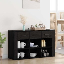 Bufet cu sertar Stejar Negru 100 x 30 x 59,5 cm Lemn compozit GartenMobel Dekor
