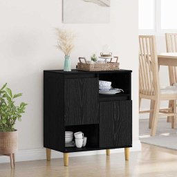 Bufet Stejar negru 35 x 60 x 70 cm Lemn compozit GartenMobel Dekor