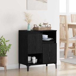 Bufet Stejar negru 60 x 35 x 70 cm Lemn compozit GartenMobel Dekor
