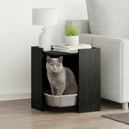Cutie pentru litiera pisici Stejar Negru 42 x 42 x 51 cm GartenMobel Dekor