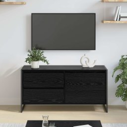 Cabinet TV Stejar Negru 100 x 36 x 49.5 cm Lemn compozit GartenMobel Dekor