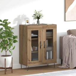Bufet Stejar Artizanal 69,5 x 34 x 90 cm Lemn compozit GartenMobel Dekor