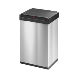 Cos de gunoi inox cu capac negru batant Hailo Big-Box Swing L 35 L