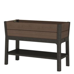 Rasadnita cu etajera, pentru gradina, polipropilena, Keter, colectie Darwin, pentru cresterea plantelor, maro, sistem inteligent de irigare, 113 x 48 x 79.5 cm, capacitate 110 L