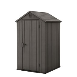 Casuta de gradina, Keter, Gri, 4x4, colectie Darwin, cu podea, cu ventilatie, cu ranforsare metalica