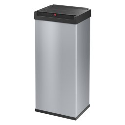 Cos de gunoi argintiu cu capac negru batant Hailo Big-Box Swing XL 52 L