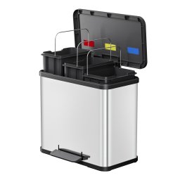Separator de deseuri cu pedala din otel inoxidabil Hailo Oko Trio Plus L