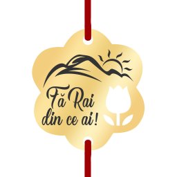Martisor Bratara Inox Placat Aur 18K Floare Lalea Fa Rai din Ce ai