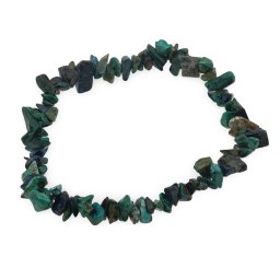 Bratara pe elastic cu pietre chips Turcoaz verde