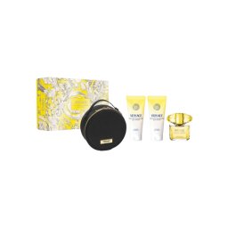 Set cadou Versace Yellow Diamond pentru femei 90 ml EDT + gel de duș 100 ml + loțiune de corp 100 ml + trusă de toaletă