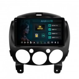 Navigatie 2K Mazda 2 (2007-2014) 4GB RAM Android 13 Octacore Slot Sim 4G DSP GPS Wi-FI Carplay Android Auto USB Bluetooth Waze Touchscreen 9.5 Inch - Copie