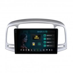 Navigatie 2K Hyundai Accent (2006-2011) 4GB RAM Android 13 Octacore Slot Sim 4G DSP GPS Wi-FI Carplay Android Auto USB Bluetooth Waze Touchscreen 9.5 Inch