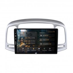 Navigatie Hyundai Accent (2006-2011) 6GB RAM Android 13 Octacore Slot Sim 4G DSP GPS Wi-FI Carplay Android Auto USB Bluetooth Waze Touchscreen 9 Inch