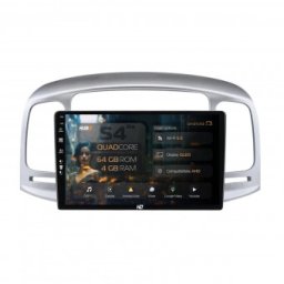 Navigatie Hyundai Accent (2006-2011) 4GB RAM Android 13 Quadcore DSP GPS Wi-FI Carplay Android Auto USB Bluetooth Waze Touchscreen 9 inch