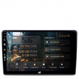 Navigatie Ford Fiesta 2018+ 8GB RAM Android 13 Octacore Slot Sim 4G DSP GPS Wi-FI Carplay Android Auto USB Bluetooth Waze Touchscreen 10.1 Inch