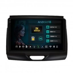 Navigatie 2K Ford Ranger (2015-2018) 8GB RAM Android 13 Octacore Slot Sim 4G DSP GPS Wi-FI Carplay Android Auto USB Bluetooth Waze Touchscreen 9.5 Inch