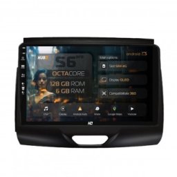 Navigatie Ford Ranger (2015-2018) 6GB RAM Android 13 Octacore Slot Sim 4G DSP GPS Wi-FI Carplay Android Auto USB Bluetooth Waze Touchscreen 9 Inch