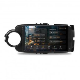 Navigatie Toyota Yaris (2010-2018) 4GB RAM Android 13 Quadcore DSP GPS Wi-FI Carplay Android Auto USB Bluetooth Waze Touchscreen 9 inch