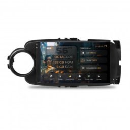 Navigatie Toyota Yaris (2010-2018) 6GB RAM Android 13 Octacore Slot Sim 4G DSP GPS Wi-FI Carplay Android Auto USB Bluetooth Waze Touchscreen 9 Inch