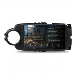 Navigatie Toyota Yaris (2010-2018) 8GB RAM Android 13 Octacore Slot Sim 4G DSP GPS Wi-FI Carplay Android Auto USB Bluetooth Waze Touchscreen 9 Inch
