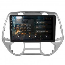 Navigatie Hyundai I20 (2008-2012) 8GB RAM Android 13 Octacore Slot Sim 4G DSP GPS Wi-FI Carplay Android Auto USB Bluetooth Waze Touchscreen 9 Inch V2