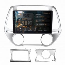 Navigatie Hyundai I20 (2012-2014) 6GB RAM Android 13 Octacore Slot Sim 4G DSP GPS Wi-FI Carplay Android Auto USB Bluetooth Waze Touchscreen 9 Inch