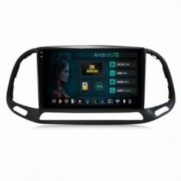 Navigatie Fiat Doblo 2015+ 4GB RAM Android 13 Octacore Slot Sim 4G DSP GPS Wi-FI Carplay Android Auto USB Bluetooth Waze Touchscreen 9.5 Inch
