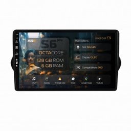 Navigatie Fiat Tipo 2015-2021 6GB RAM Android 13 Octacore Slot Sim 4G DSP GPS Wi-FI Carplay Android Auto USB Bluetooth Waze Touchscreen 9 Inch