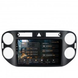 Navigatie Volkswagen Tiguan (2008-2010) 8GB RAM Android 13 Octacore Slot Sim 4G DSP GPS Wi-FI Carplay Android Auto USB Bluetooth Waze Touchscreen 9 Inch