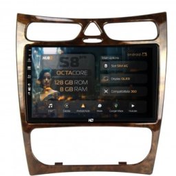 Navigatie Benz CLK (W209) (2002-2006) 8GB RAM Android 13 Octacore Slot Sim 4G DSP GPS Wi-FI Carplay Android Auto USB Bluetooth Waze Touchscreen 9 Inch