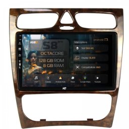 Navigatie Mercedes Benz Clasa C W203 (2002-2004) 8GB RAM Android 13 Octacore Slot Sim 4G DSP GPS Wi-FI Carplay Android Auto USB Bluetooth Waze Touchscreen 9 Inch