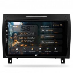 Navigatie Mercedes Benz SLK (2006-2010) 8GB RAM Android 13 Octacore Slot Sim 4G DSP GPS Wi-FI Carplay Android Auto USB Bluetooth Waze Touchscreen 9 Inch