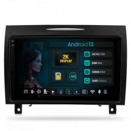 Navigatie 2K Mercedes Benz SLK (2006-2010) 8GB RAM Android 13 Octacore Slot Sim 4G DSP GPS Wi-FI Carplay Android Auto USB Bluetooth Waze Touchscreen 9.5 Inch