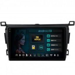 Navigatie 2K Toyota RAV4 (2013-2018) 8GB RAM Android 13 Octacore Slot Sim 4G DSP GPS Wi-FI Carplay Android Auto USB Bluetooth Waze Touchscreen 9.5 Inch